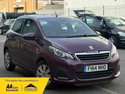 Mauve/purple Used 2014 Peugeot 108 Active Hatchback | £4,125 (Fair price)