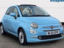 Blue Used 2016 Fiat 500C Lounge Cabriolet | £7,450 (Fair price)