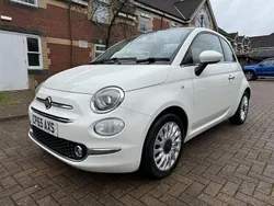 Bossa nova white Used 2015 Fiat 500 Lounge Hatchback | £4,995 (Fair price)