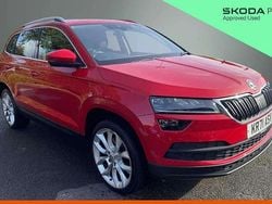Velvet red metallic Used 2021 Skoda Karoq SUV | £17,995 (Fair price)