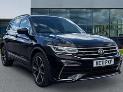 Deep black pearlescent Used 2021 VW Tiguan R-line SUV | £27,085 (Expensive)