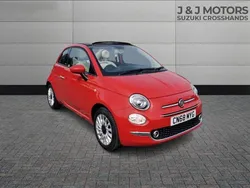 Red Used 2018 Fiat 500 Lounge Cabriolet | £9,495 (Fair price)