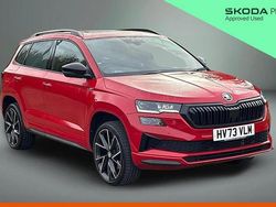 Velvet red metallic Used 2023 Skoda Karoq SportLine SUV | £23,840 (Fair price)