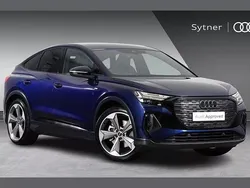 Blue New 2025 Audi Q4 Sportback e-tron Black Edition SUV | £43,000 (Expensive)