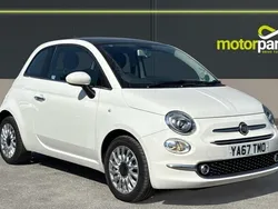 Bossa nova white Used 2018 Fiat 500 Lounge Hatchback | £6,200 (Good price)