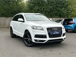 Solid pure white Used 2015 Audi Q7 S-Line SUV | £14,995 (Fair price)