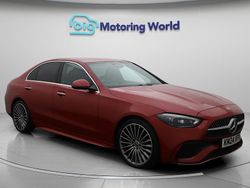 Red Used 2024 Mercedes C300e AMG line Sedan | £32,000