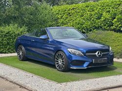 Blue Used 2017 Mercedes C300 AMG line Cabriolet | £14,995 (Fair price)