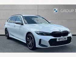 Mineral white Used 2023 BMW 330e M Sport Estate | £35,940 (Expensive)