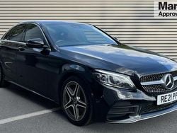 Black Used 2021 Mercedes C220 AMG line Sedan | £20,181 (Fair price)