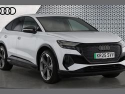 White Used 2025 Audi Q4 Sportback e-tron Black Edition SUV | £37,471