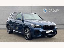 Blue Used 2022 BMW X5 M Sport SUV | £46,995 (Expensive)