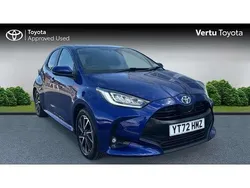 Blue Used 2022 Toyota Yaris Hybrid Design Hatchback | £16,490 (Fair price)