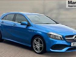 Blue Used 2017 Mercedes A180 AMG line Hatchback | £12,952 (Fair price)