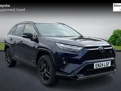 Blue/black Used 2024 Toyota RAV4 Hybrid Sport SUV | £39,190 (Fair price)