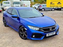 Blue Used 2017 Honda Civic SR Hatchback | £9,488 (Fair price)