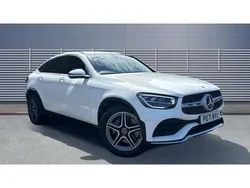 White Used 2021 Mercedes GLC220 AMG line Coupe | £29,499 (Fair price)