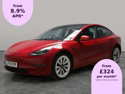 Red Used 2021 Tesla Model 3 Long Range AWD Sedan | £20,315 (Fair price)