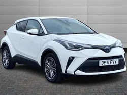 Pure white Used 2021 Toyota C-HR SUV | £20,295 (Fair price)