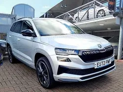 Brilliant silver metallic Used 2022 Skoda Karoq SportLine SUV | £24,980 (Fair price)
