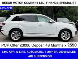 White Used 2021 Audi Q7 S-Line SUV | £36,900 (Good price)