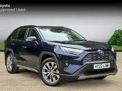 Obsidian blue Used 2022 Toyota RAV4 Hybrid SUV | £28,775 (Fair price)