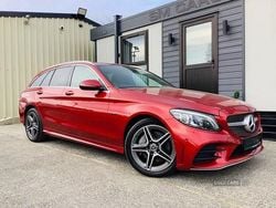 Red Used 2020 Mercedes C300e AMG line Estate | £17,995