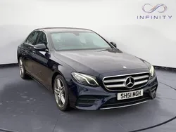 Blue Used 2016 Mercedes E220 AMG line Sedan | £13,949 (Fair price)