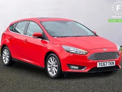Red Used 2017 Ford Focus Titanium Hatchback | £10,099 (Fair price)