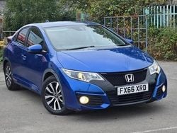 Blue Used 2016 Honda Civic SE Plus Hatchback | £7,250 (Fair price)
