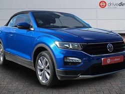 Metallic ravenna blue Used 2021 VW T-Roc Cabriolet Design Cabriolet | £17,900 (Fair price)