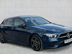 Denim blue metallic Used 2022 Mercedes A180 Executive Hatchback | £23,480 (A bit pricey)