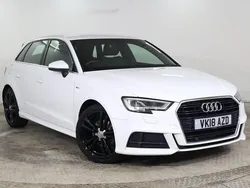 White Used 2018 Audi A3 Sportback S-Line Hatchback | £11,575 (Good price)