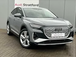 Pebble grey Used 2023 Audi Q4 Sportback e-tron S-Line SUV | £49,950 (A bit pricey)