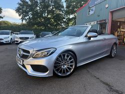 Silver Used 2018 Mercedes C220 AMG line Cabriolet | £13,980 (Fair price)