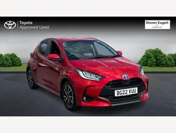 Red Used 2022 Toyota Yaris Hybrid Design Hatchback | £17,036 (Fair price)