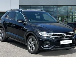Deep black pearlescent Used 2024 VW T-Roc R-line SUV | £28,306 (Fair price)