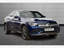 Blue Used 2020 Mercedes GLC300e AMG line Coupe | £29,990 (Fair price)