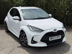 White Used 2023 Toyota Yaris Hybrid Design Hatchback | £18,499 (Fair price)