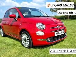 Red Used 2018 Fiat 500 Lounge Hatchback | £8,695 (A bit pricey)