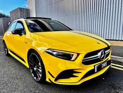 Yellow Used 2019 Mercedes A35 AMG Premium Plus Hatchback | £21,950 (Fair price)