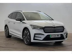 Moon white metallic Used 2024 Skoda Enyaq iV vRS SUV | £34,548 (Super price)