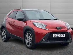 Chilli red with black Used 2023 Toyota Aygo Hatchback | £14,050 (Fair price)