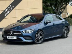 Blue Used 2022 Mercedes CLA200 AMG line Coupe | £20,995 (Good price)