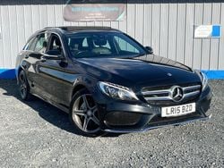 Black Used 2015 Mercedes C200 AMG Line Premium Estate | £9,288 (Fair price)