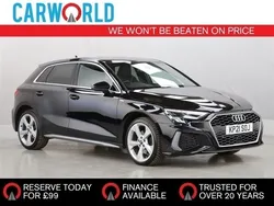 Black Used 2021 Audi A3 Sportback S-Line Hatchback | £19,188 (Expensive)