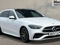 White Used 2023 Mercedes C220 AMG Line Premium Plus Estate | £32,888 (Fair price)