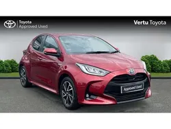 Red Used 2021 Toyota Yaris Hybrid Design Hatchback | £14,870 (Fair price)