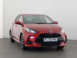 Red Used 2023 Toyota Yaris Hybrid Design Hatchback | £19,298 (Fair price)