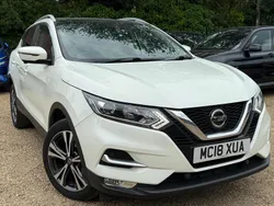 White Used 2018 Nissan Qashqai N-Connecta SUV | £10,690 (Fair price)